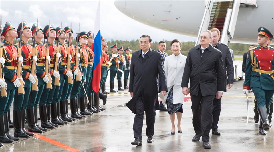Premier Li arrives in Russia for official visit:0