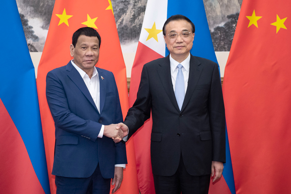 Premier Li meets Philippine president